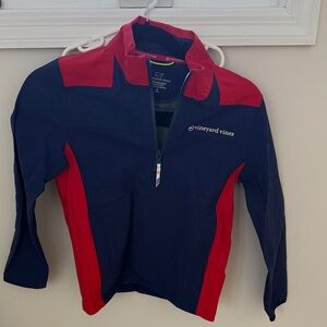 Vineyard Vines Red and Navy Pullover, size small